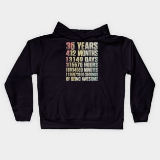 Vintage 1984 36th Birthday 36 Yrs Old Months Gift Kids Hoodie